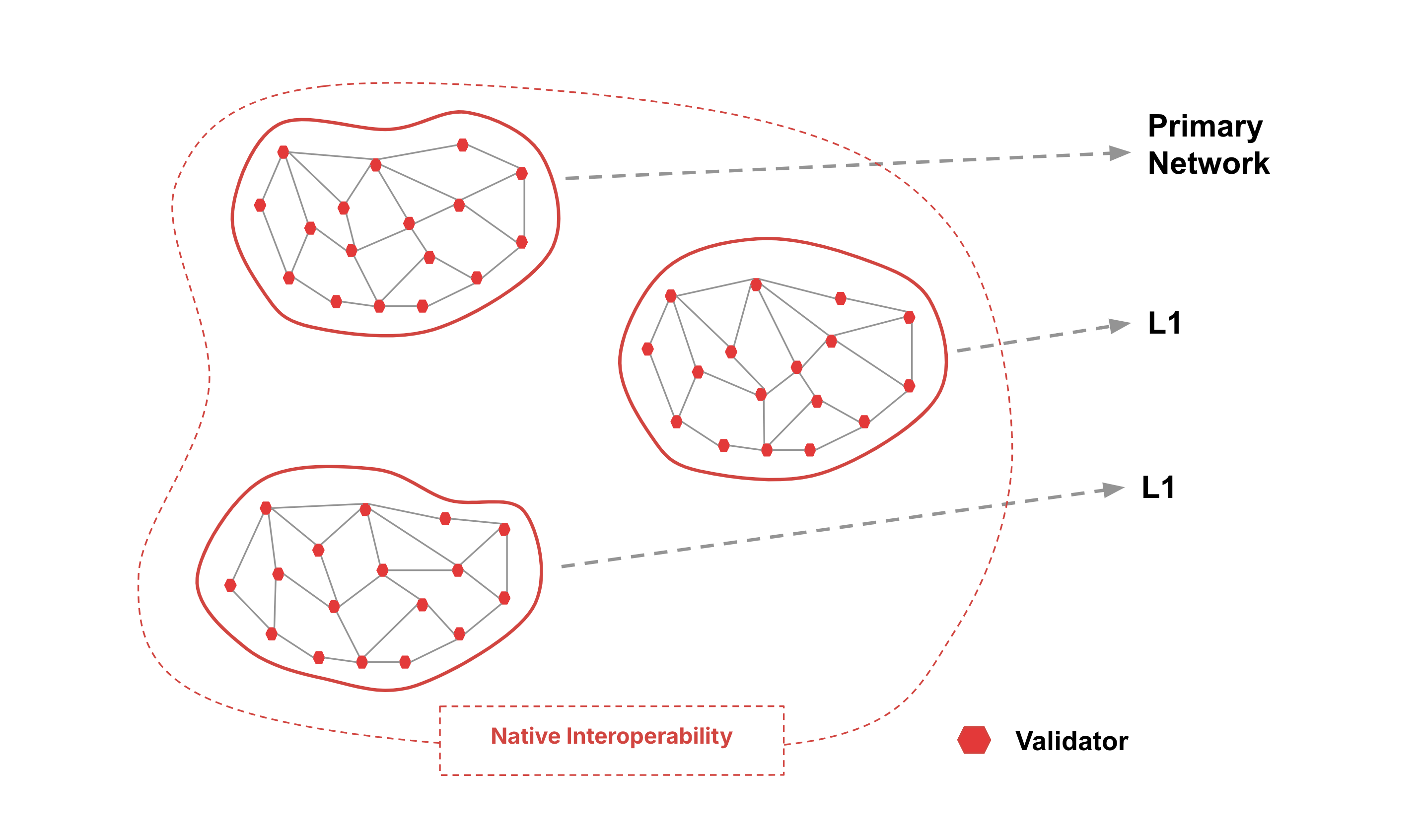 Diagram illustrating Avalanche Evergreen Subnets with permissioned validators for enterprise data sovereignty and regulatory compliance in institutional blockchain